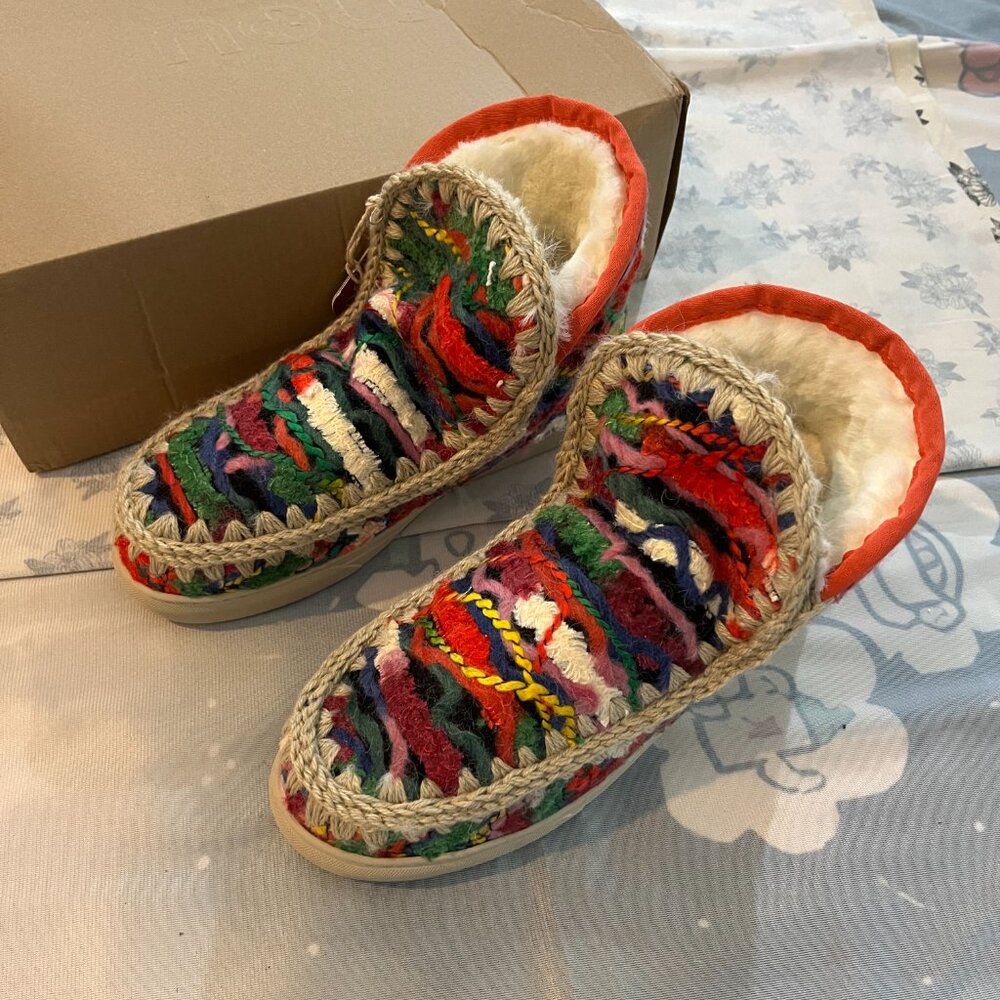 Mou Ethnic Style Woven Snow Boots - Picture 6 of 7
